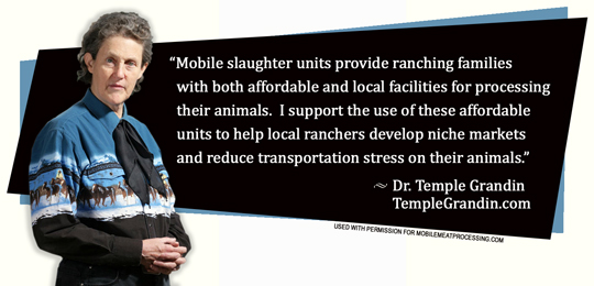 Temple Grandin, an American doctor of animal science and professor at Colorado State University, supports the MMPU. 